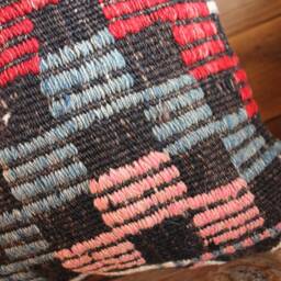 40cm - 16 Inch Square Vintage Kilim Cushion Cover Handwoven - Hand Spun Natural Fibres - thumbnail 3