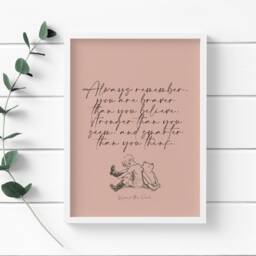 Classic Winnie The Pooh Quote Print, Pooh, Winnie Pooh Quotes, Art, Card - thumbnail 3