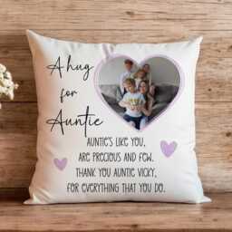 Personalised Mum/ Nana/ Any Name Hug Photo Cushion - Mother's Day Gift Custom Keepsake - thumbnail 2