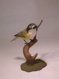 Black-Capped Vireo Wooden Carved Bird - thumbnail 1