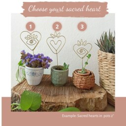 Sacred Heart Plant Trellis For Indoor Plant/Trellis Wire /Plant Stake/ Mexican Decor/ Support Decor/Plant Gifts - thumbnail 2