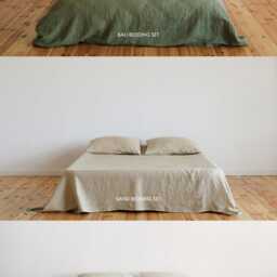 Beige Linen Bedding Set, European Duvet Cover & Pillowcases- Twin, Full, Queen, King, Cal King- Oeko-Tex- Wedding Gift- Home Textile - thumbnail 3