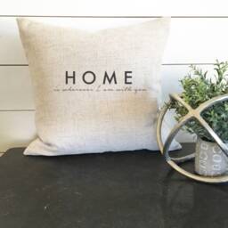 Home Is Wherever I Am With You Pillow Cover, 18 X Pillow Cover, Farmhouse Modern Cover - thumbnail 2