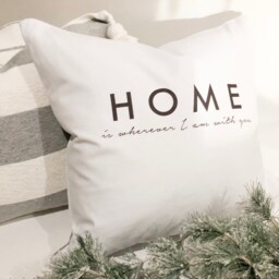 Home Is Wherever I Am With You Pillow Cover, 18 X Pillow Cover, Farmhouse Modern Cover - thumbnail 3