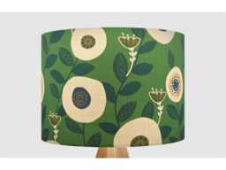 Green Cream Flower Leaf Lampshade, Table Floor Lamp/Ceiling Pendant Small Medium Large 15cm 20cm 25cm 30cm 35cm 40cm Drum Light Shade UK - thumbnail 1