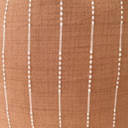 Chiangmai Native Cotton Pillow Cover Rusty /Terracotta Color Striped Boho Cover - thumbnail 2