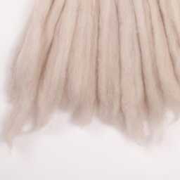 Handwoven Wall Hanging . Light Gray & Powder Pink - Tapestry Weaving Art Tissage Mural Wandbehang - thumbnail 3