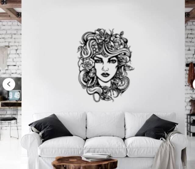 Medusa Wall Art Decal - Greek Mythology Sticker - 58x74cm - image 1