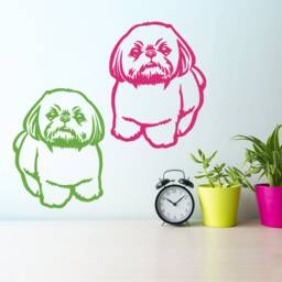 Shih Tzu Vinyl Wall Decal Dog Decor - thumbnail 1