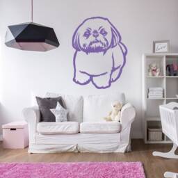 Shih Tzu Vinyl Wall Decal Dog Decor - thumbnail 2