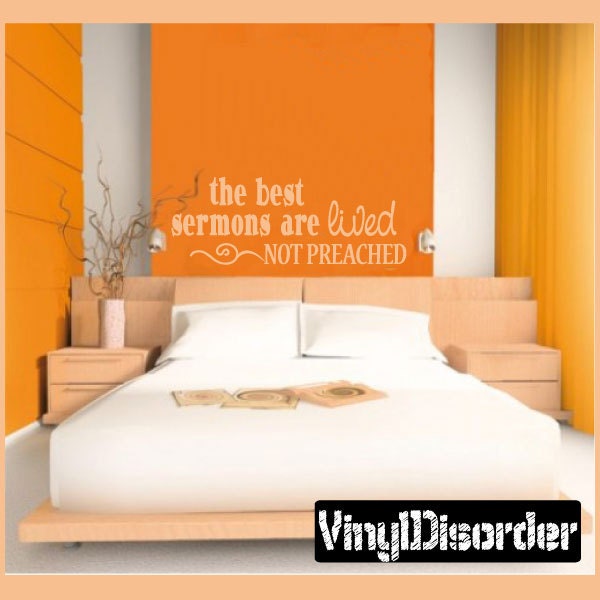 The Best Sermons Are Lived Not Preached - Vinyl Wall Decal Quotes Sticker In034Thebestiii7Et - image 1