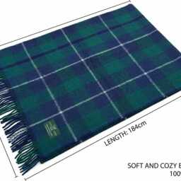 Douglas Modern Pure Wool Tartan Blanket Throw Brand New - thumbnail 3