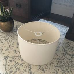 Lampshade - Stunning John Lewis Scandi Natural Slub Drum Light Shade Lampshade Cotton Medium Size 36 cm Dia - thumbnail 2