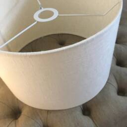 Lampshade - Stunning John Lewis Scandi Natural Slub Drum Light Shade Lampshade Cotton Medium Size 36 cm Dia - thumbnail 3