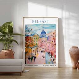 Belfast Travel Print, Poster, Northern Ireland Wall Art, Vacation Decor, Gift, Home Decor - thumbnail 3