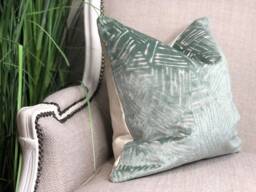 Sale - Costal Decor - Aqua Marine Blue Cushion Cover Patterned Pillow Cushions Green 16 - thumbnail 1