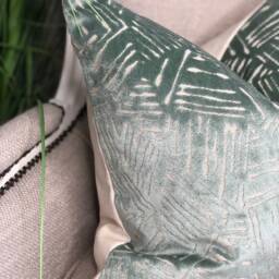 Sale - Costal Decor - Aqua Marine Blue Cushion Cover Patterned Pillow Cushions Green 16 - thumbnail 3