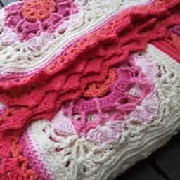 Baby Shower Gift, Bedding, Blanket, Crochet Baby Throw Girl Blankets, Stroller Blanket - thumbnail 2