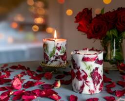 Rose Petal Candle Romantic Valentine's & Mother's Day Gifts Candles - thumbnail 1