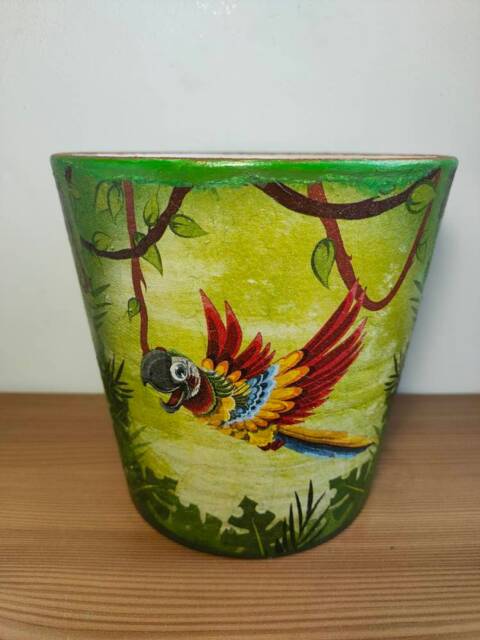 Plant Pot, Ceramic Pot, Pot & Planter, Flower Pot, Garden Pot, Indoor & Outdoor Pot, Decoupage, Gift, Pot Saucer, Home Garden Decoration - image 1