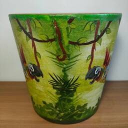 Plant Pot, Ceramic Pot, Pot & Planter, Flower Pot, Garden Pot, Indoor & Outdoor Pot, Decoupage, Gift, Pot Saucer, Home Garden Decoration - thumbnail 3
