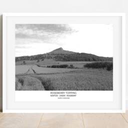 Roseberry Topping Photography Print North Yorkshire Black & White Wall Art - thumbnail 3