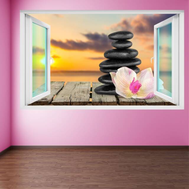 Spa Massage Stones Sunset Decorative Wall Sticker Mural Decal Poster Print Art Beauty Salon Decor Gm14 - image 1