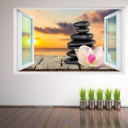 Spa Massage Stones Sunset Decorative Wall Sticker Mural Decal Poster Print Art Beauty Salon Decor Gm14 - thumbnail 2