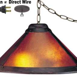 Dirk Van Erp Style Mica Pendant Light Swag Lamp Rustic Antique Bronze Finish 15 - thumbnail 3
