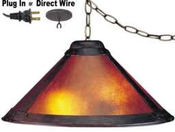 Dirk Van Erp Style Mica Pendant Light Swag Lamp Rustic Antique Bronze Finish 15 - thumbnail 1