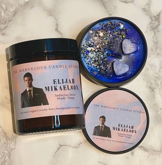 Elijah Mikaelson Candle - Original Vampire Birthday Gift Ideas Fandom Team - image 1