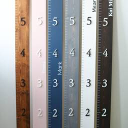 Growth Chart Ruler 3D - Playroom Decor Wall Personalized Wood Nursery Signs Kids Art Toddler Bedroom - thumbnail 2