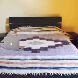 Handmade Wool Weighted Blanket Organic Chunky Knit Throw - thumbnail 3