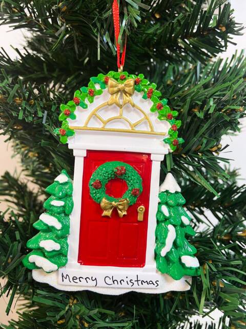 Personalized Red Door Christmas Ornament Family Keepsake Gift - image 1