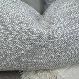 "Boucle Pillow Cover- Grey Pillow Cover - Best Seller Lumbar Cushion Case, 12"" X 20" - thumbnail 3