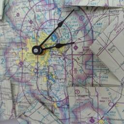 Omaha, Nebraska Origami Flight Map Clock Housewarming, Travel, Destination, Wedding, Retirement, First Anniversary, Unique Gift, Zero Waste - thumbnail 2