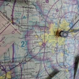 Omaha, Nebraska Origami Flight Map Clock Housewarming, Travel, Destination, Wedding, Retirement, First Anniversary, Unique Gift, Zero Waste - thumbnail 3