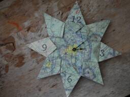 Omaha, Nebraska Origami Flight Map Clock Housewarming, Travel, Destination, Wedding, Retirement, First Anniversary, Unique Gift, Zero Waste - thumbnail 1