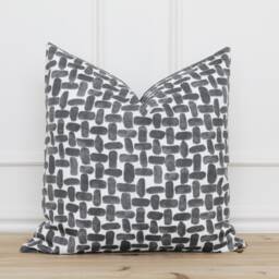 Black & White Outdoor Pillow Cover - Neutral Watercolor Porch Cushion Bentley - thumbnail 2