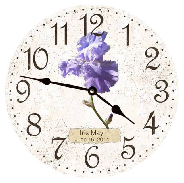Iris Clock - Personalized Wall Clock - image 1