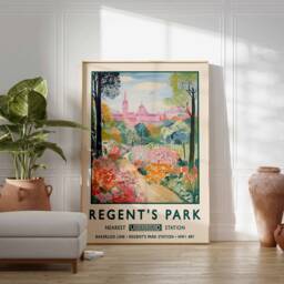 Regent's Park London Print, William Morris Poster, Botanical Gardens Vintage Wall Art, Floral A1/A2/A3/A4 - thumbnail 2