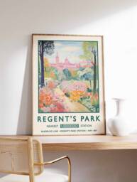 Regent's Park London Print, William Morris Poster, Botanical Gardens Vintage Wall Art, Floral A1/A2/A3/A4 - thumbnail 1