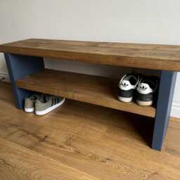 Solid Wooden Shoe Storage Bench Seat - thumbnail 4