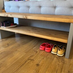 Solid Wooden Shoe Storage Bench Seat - thumbnail 2