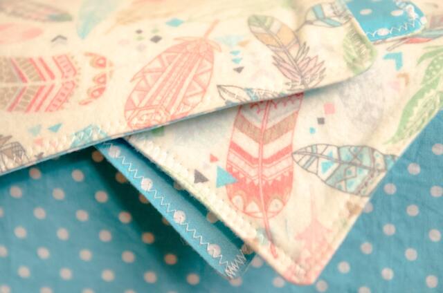 Feather Boho Receiving Blanket, Gender Neutral Baby Shower Gift, Feathers, Swaddling Blanket, Flannel, New Mom Boy Gift - image 1