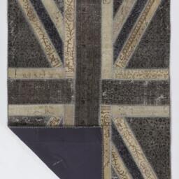 Union Jack Rug Patchwork British Flag Design, Hand-Knotted Turkish Wool - thumbnail 2
