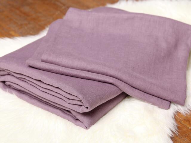 Qeen Size Duvet Cover Set in Purple Of Organic Linen, Duvet Cover With 2 Pillowcases - image 1