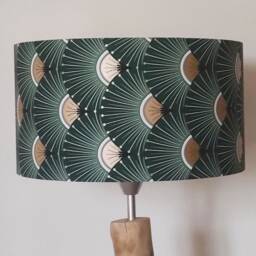 Green & Gold Art Deco Style Lampshade Or Pendant Light - Ideal Christmas Birthday Gift Chic Decoration - thumbnail 3