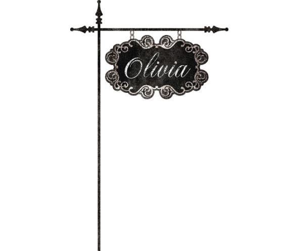 Personalized Garden Name Sign Wall Sticker For Girls Room - Stk1033 - image 1