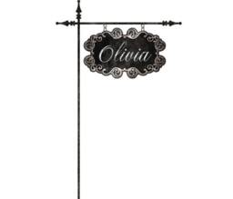 Personalized Garden Name Sign Wall Sticker For Girls Room - Stk1033 - thumbnail 1